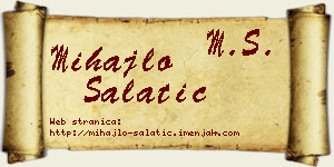 Mihajlo Salatić vizit kartica